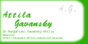 attila gavansky business card